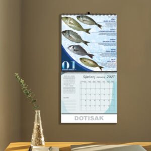 Veliki zidni kalendar - Ribe, skoljke i rakovi Jadrana